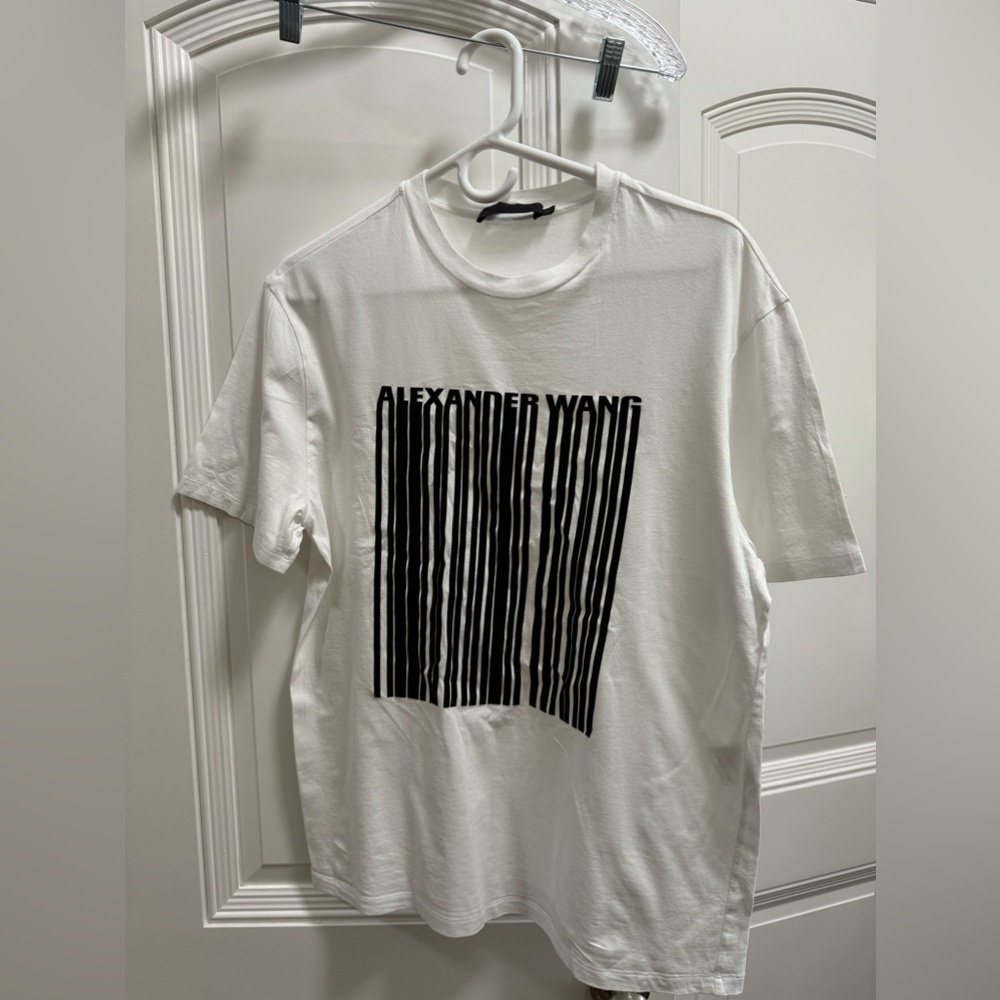 Alexander Wang Barcode Unisex T-Shirt 
Size 44 Fits S or M